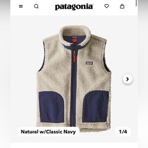 Kids Patagonia retro fleece vest